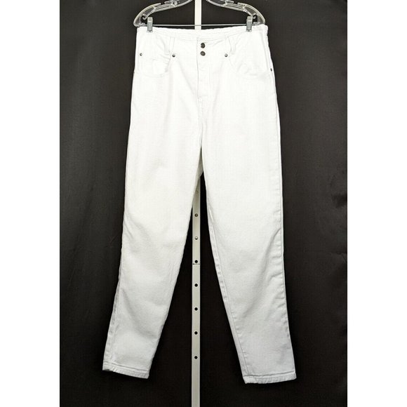 Vintage 90s Jeans White High Waist Mom Levi's Native Blue Misses Size 16 - Picture 1 of 8